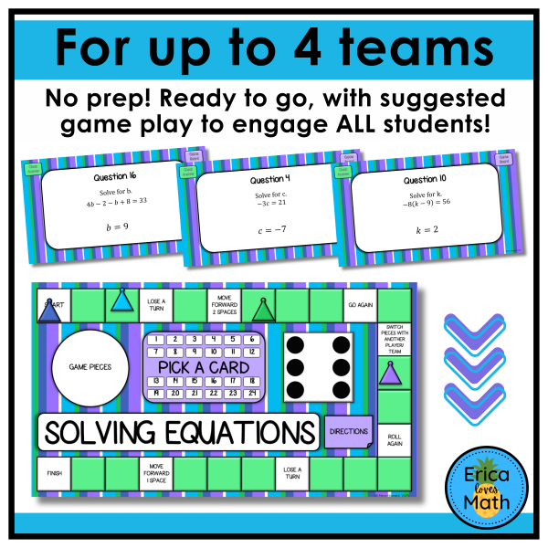 Solving Equations PowerPoint Review Game | Made By Teachers