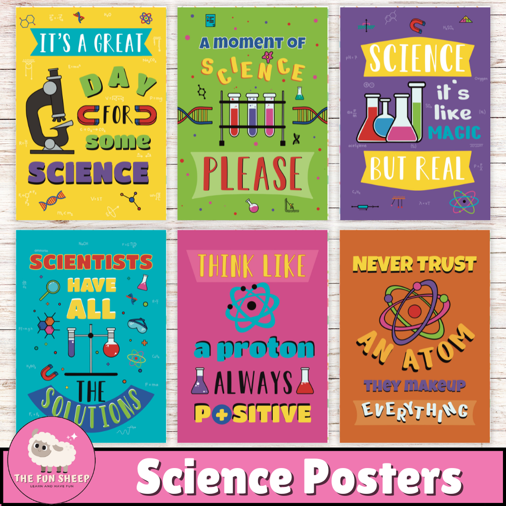 Science Posters | Chemistry Wall Art Classroom Posters Bulletin Board Decor