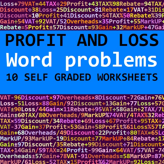 PROFIT AND LOSS WORD PROBLEMS
