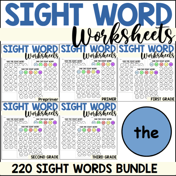 All 220 Dab It Sight Word Worksheets | Made By Teachers