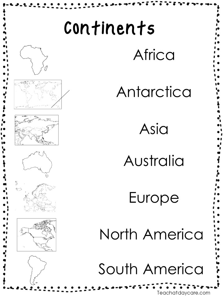 2 Continents Quick Reference Geography Posters. Prints 8.5 x 11 inches.
