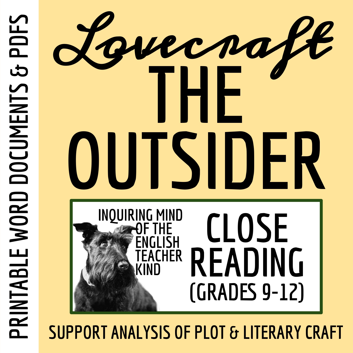 "The Outsider" by H.P. Lovecraft Close Reading Analysis Worksheet