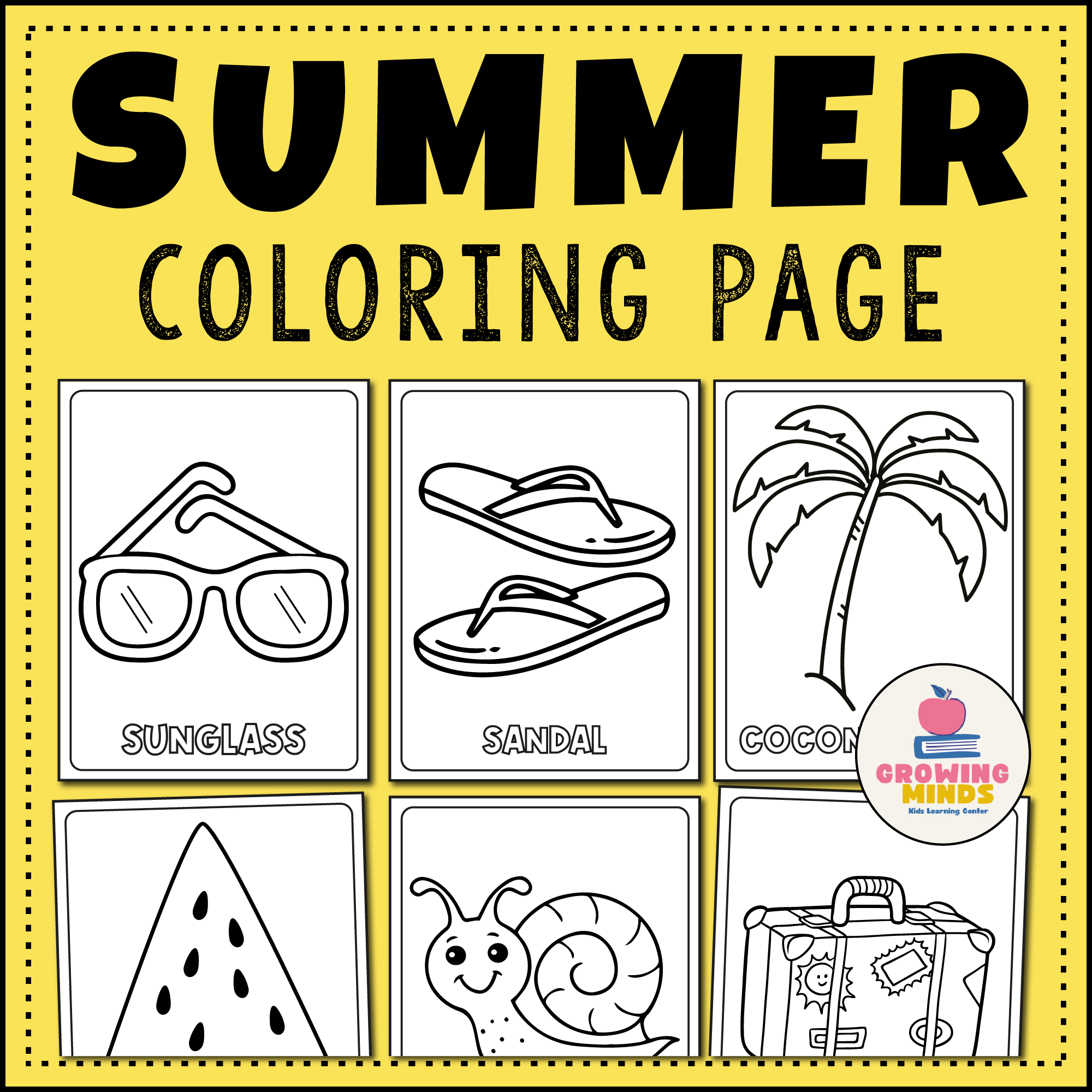 Summer Alphabet Coloring Pages - Fun & Educational Summer Activity