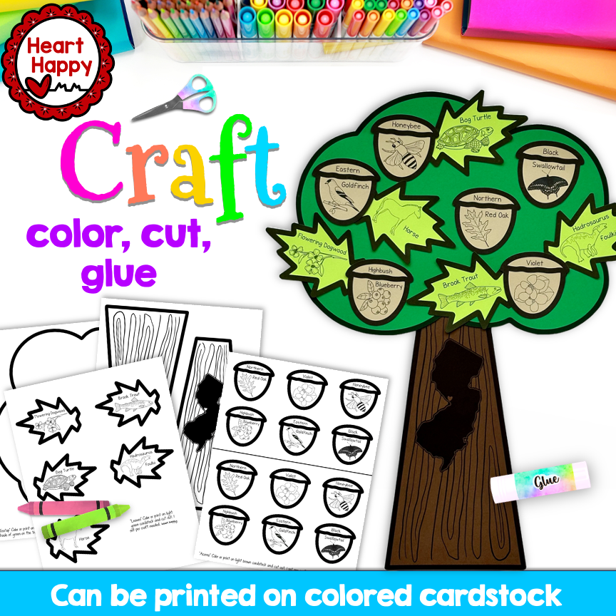 New Jersey State Symbols Tree Craft