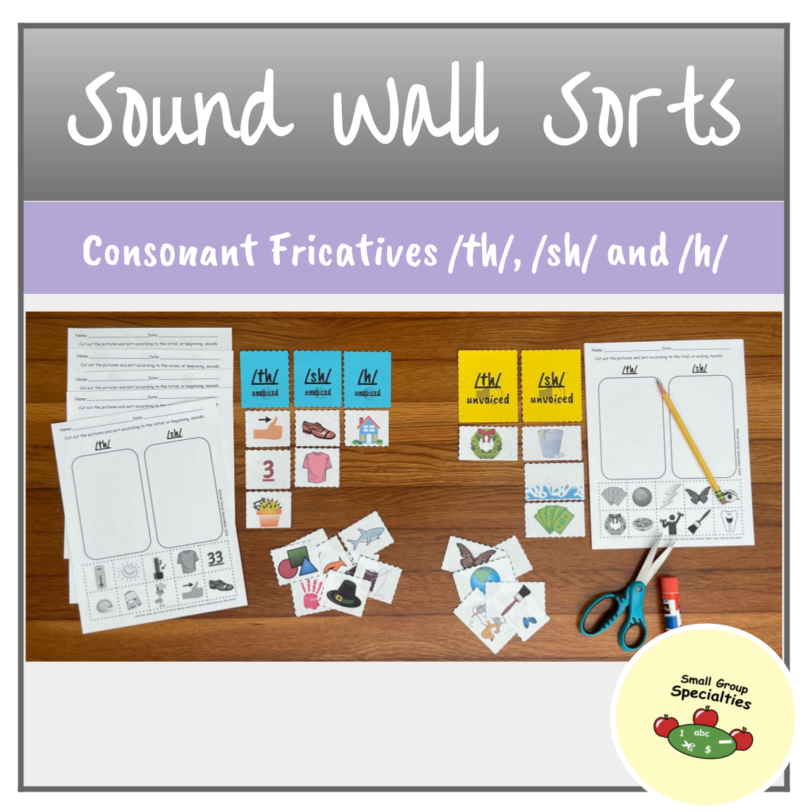 Sound Wall Picture Sorts - Consonant Fricatives /th/, /sh/ & /h/