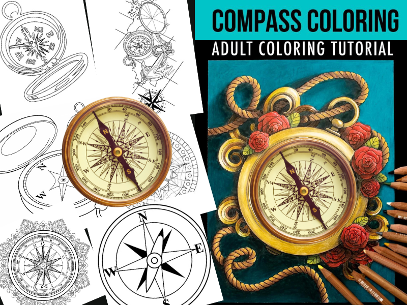 Compass Coloring Pages