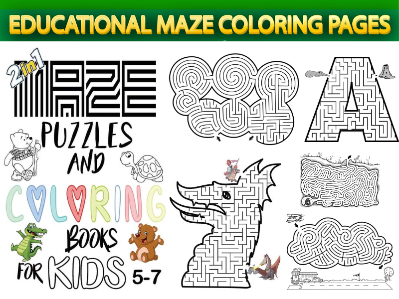 Labyrinths Coloring Pages | 70 Printable Mazes for kids