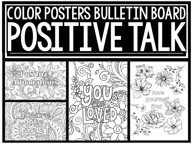 Positive Affirmations Coloring Pages