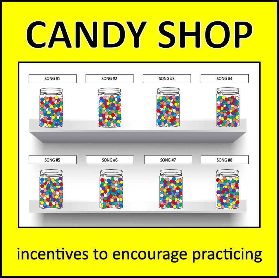 Candy Shop for Music Students - incentives to encourage practicing