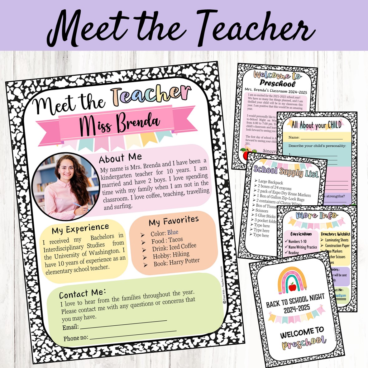 Meet the Teacher Template EDITABLE, Welcome Letter,Supply List | Back to School