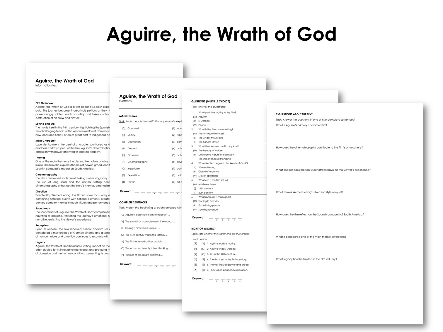 The Movie "Aguirre, the Wrath of God"