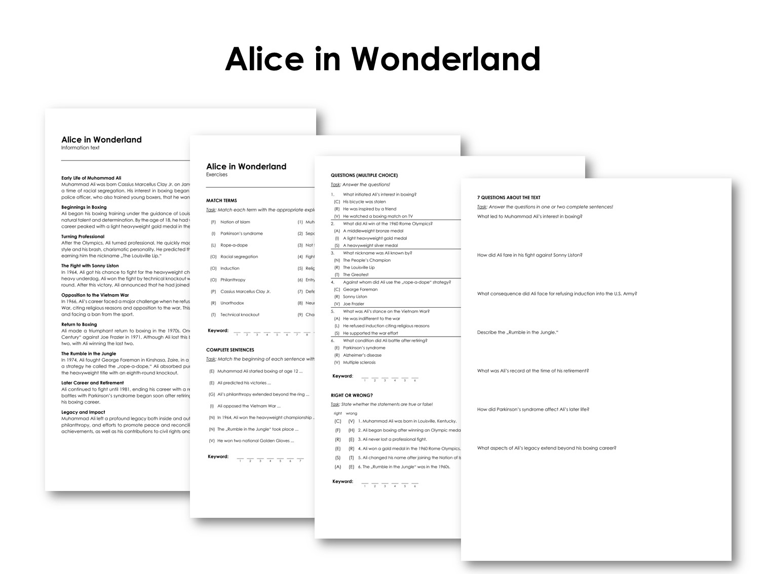 The Movie "Alice in Wonderland"