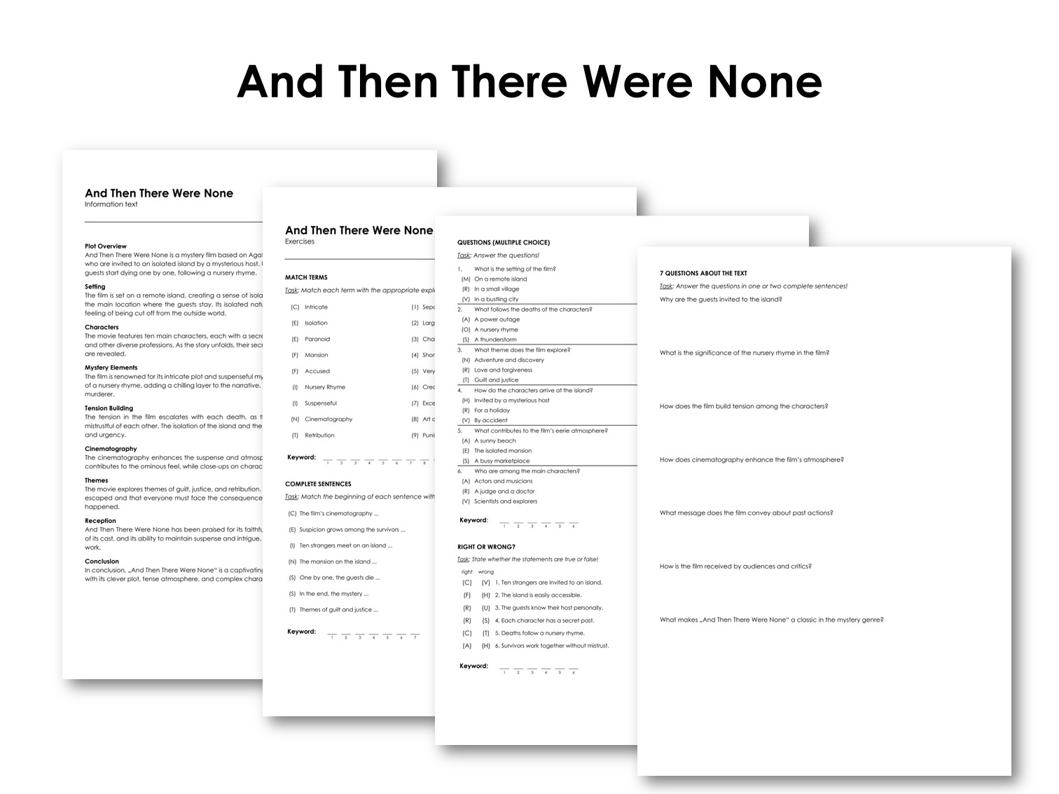 The Movie "And Then There Were None"