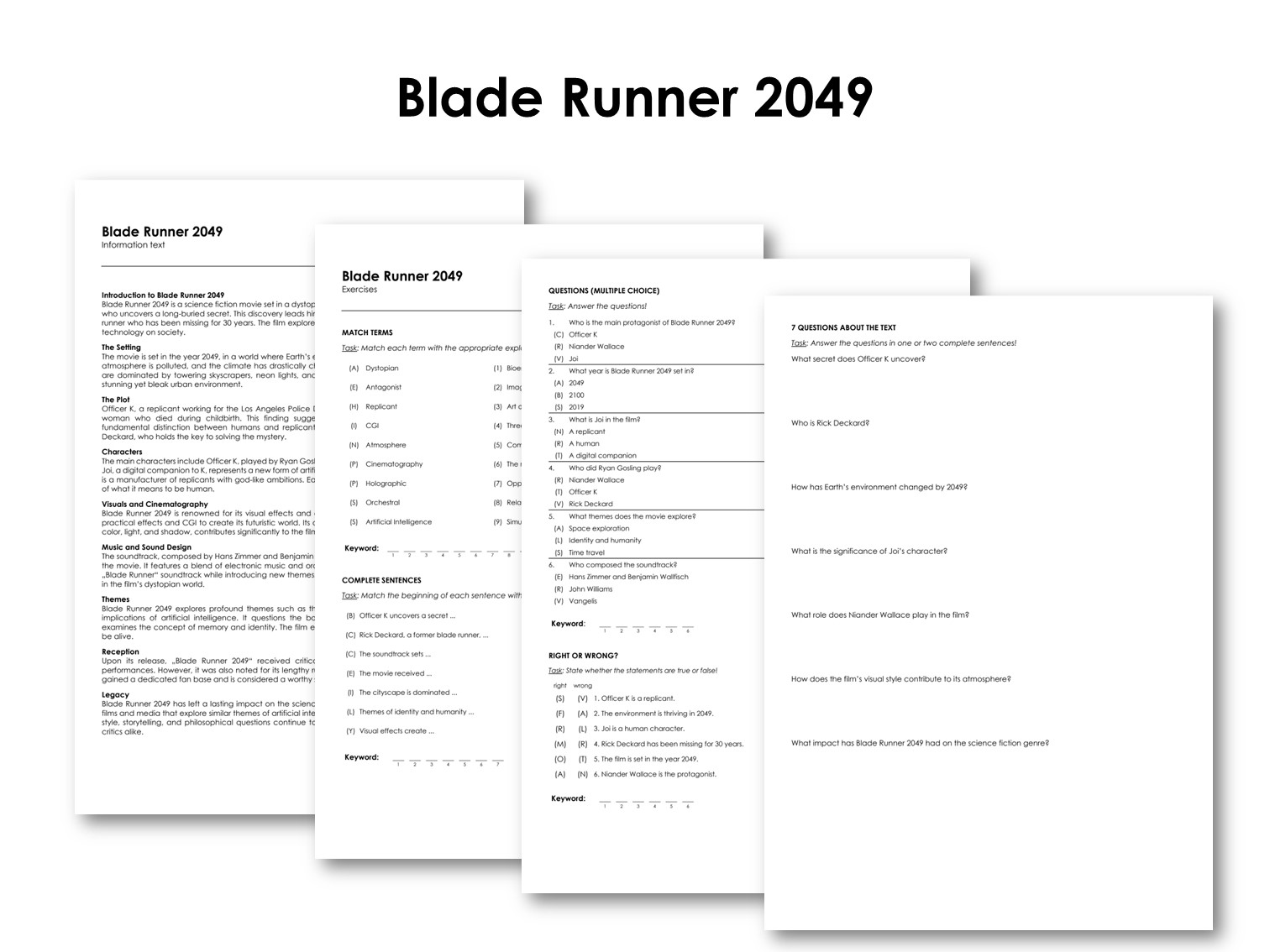 The Movie "Blade Runner 2049"