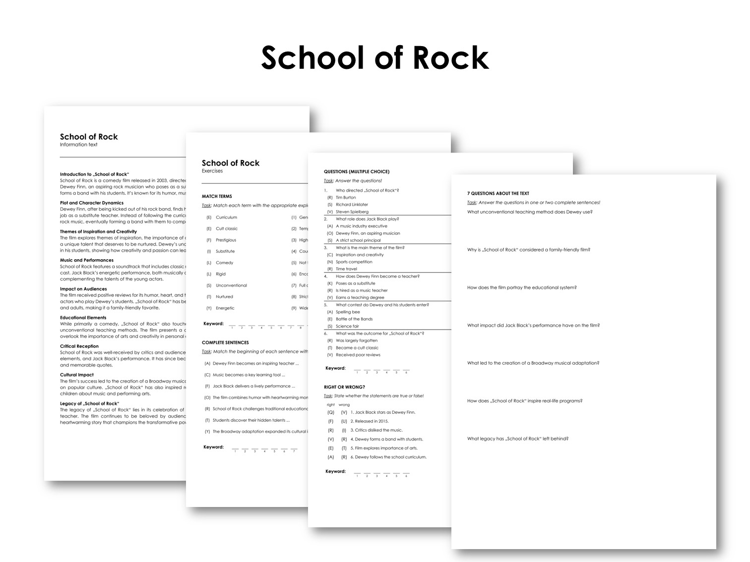 The Movie "School of Rock"