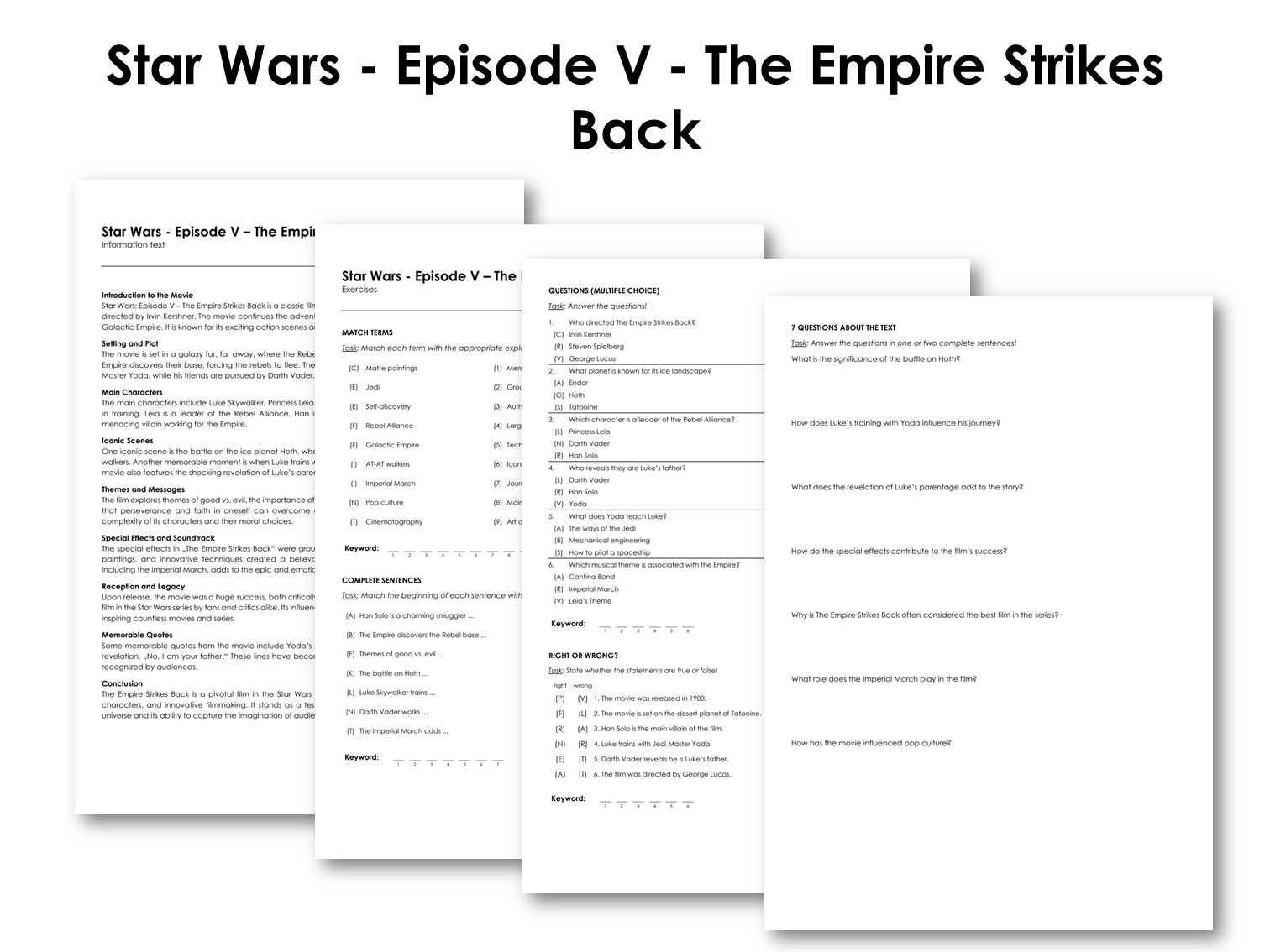 The Movie "Star Wars - Episode V - The Empire Strikes Back"