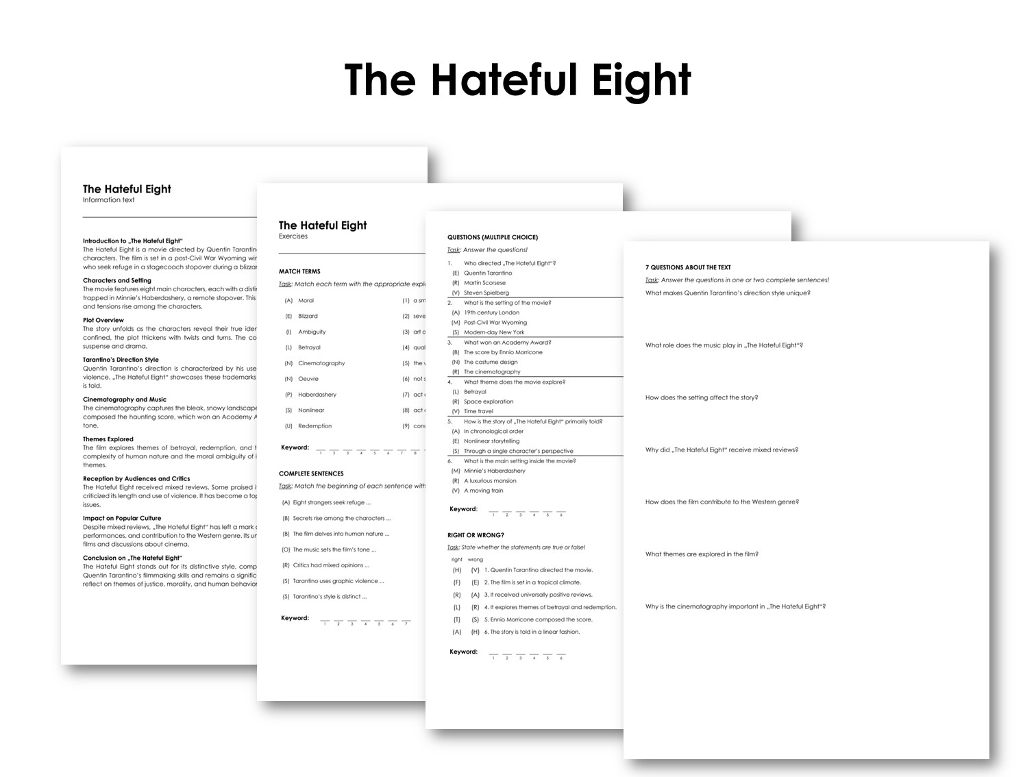 The Movie "The Hateful Eight"