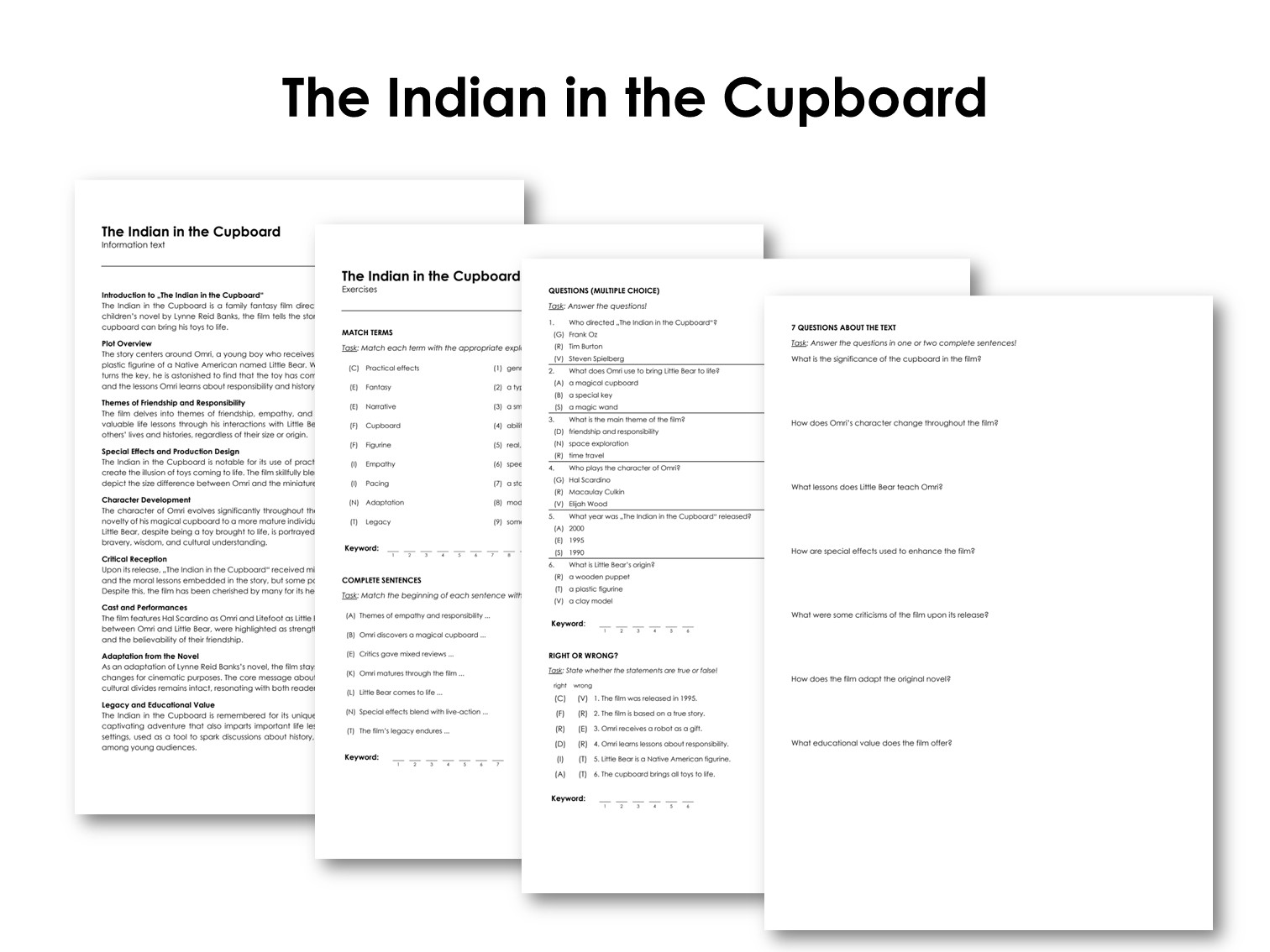 The Movie "The Indian in the Cupboard"