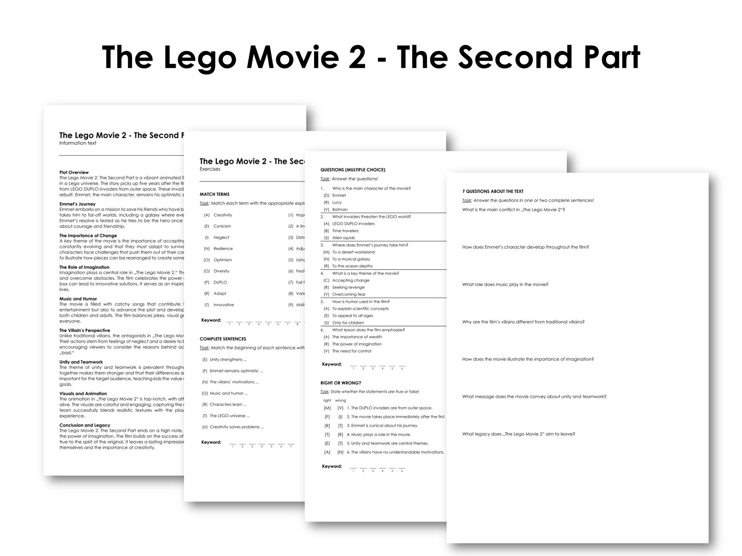 The Movie "The Lego Movie 2 - The Second Part"