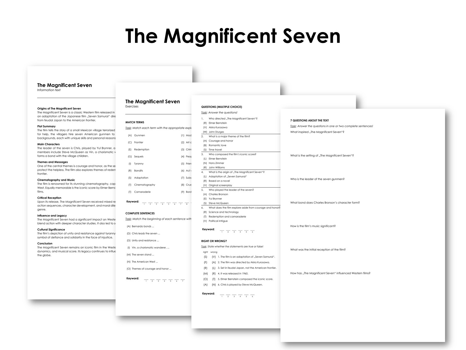 The Movie "The Magnificent Seven"