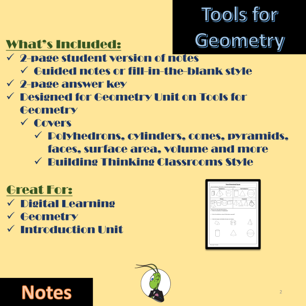 Three-Dimensional Figures Guided Notes 3D | Tools for Geometry Unit ...