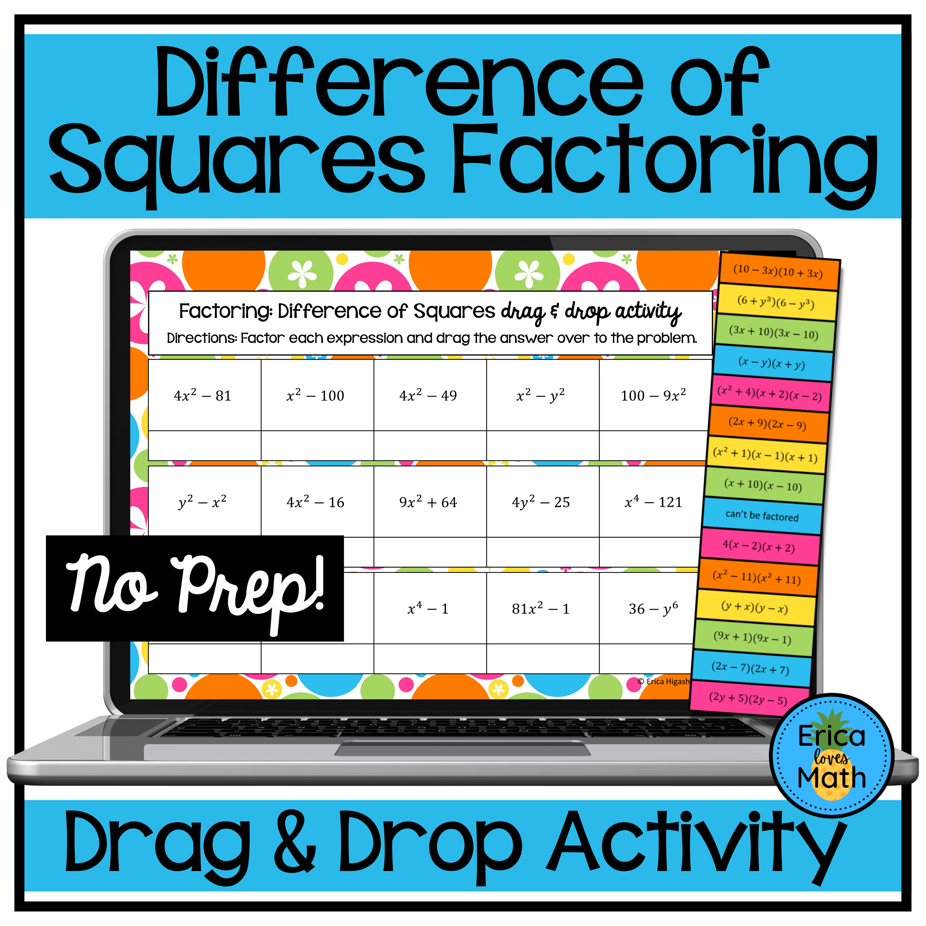Solving Exponential Equations Digital Activity Drag & Drop | Made By ...