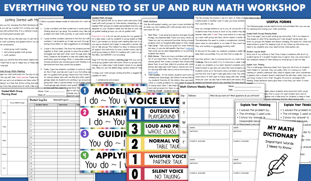 Guided Math Workshop Set Up Pack | Made By Teachers