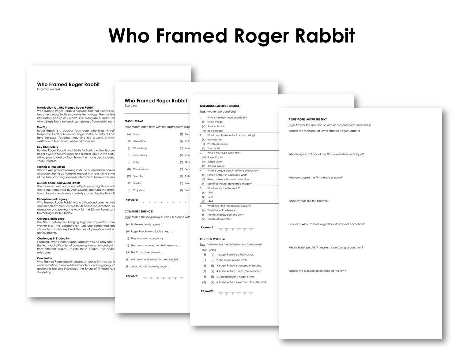 The Movie "Who Framed Roger Rabbit"