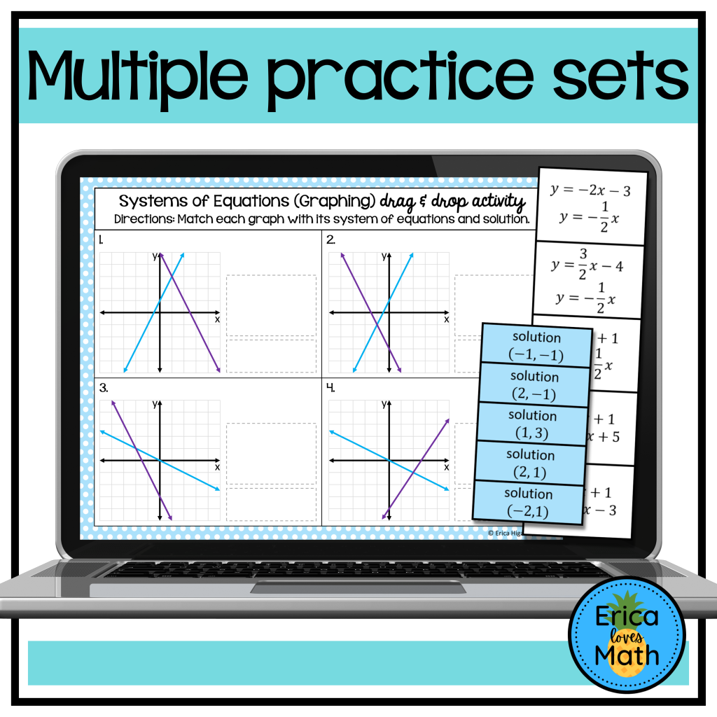 Solving Systems of Equations Digital Activity Drag & Drop Mini-Bundle ...