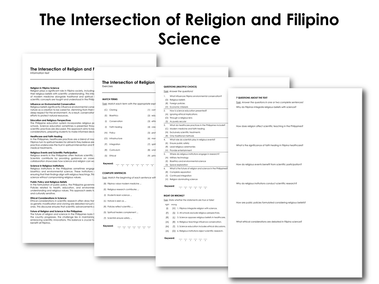 The Intersection of Religion and Filipino Science