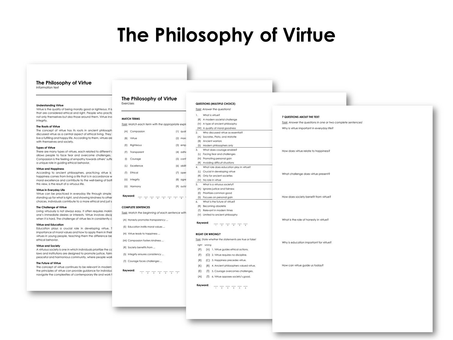 The Philosophy of Virtue