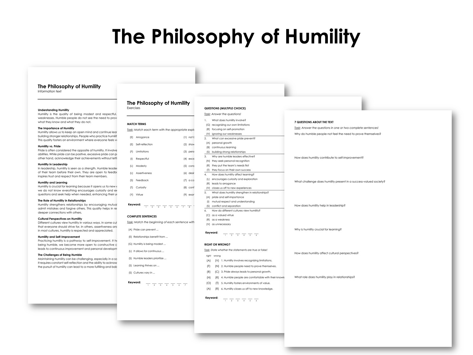 The Philosophy of Humility