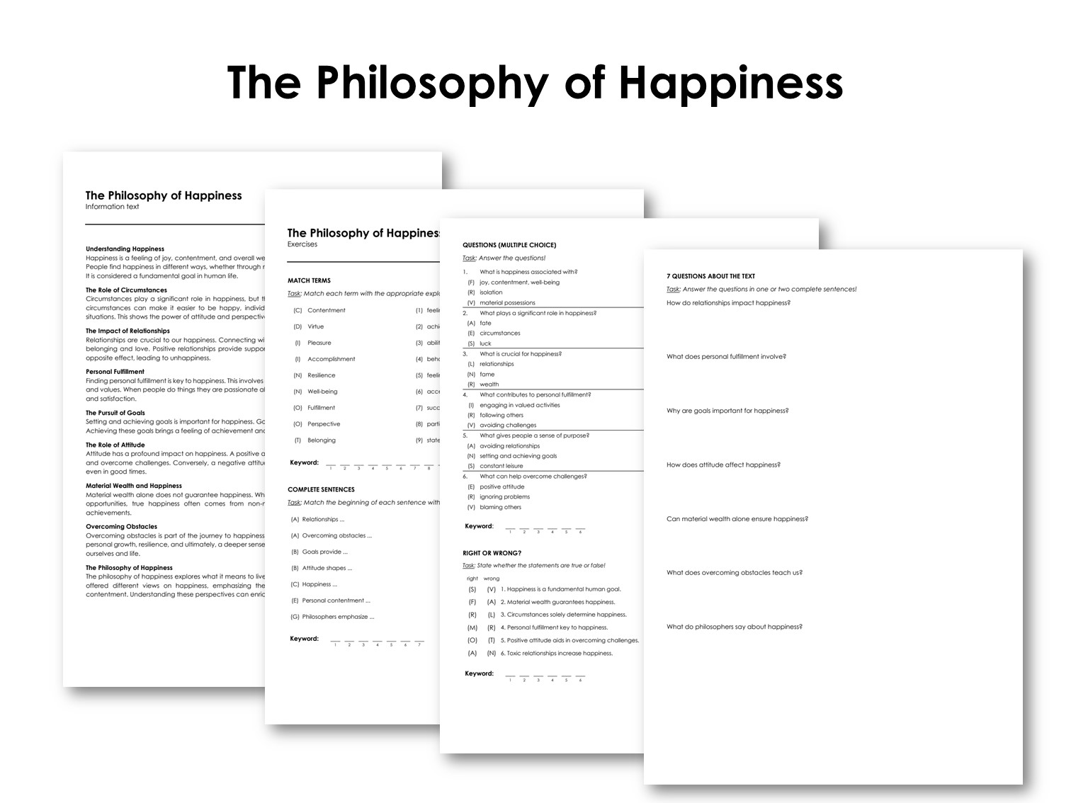 The Philosophy of Happiness