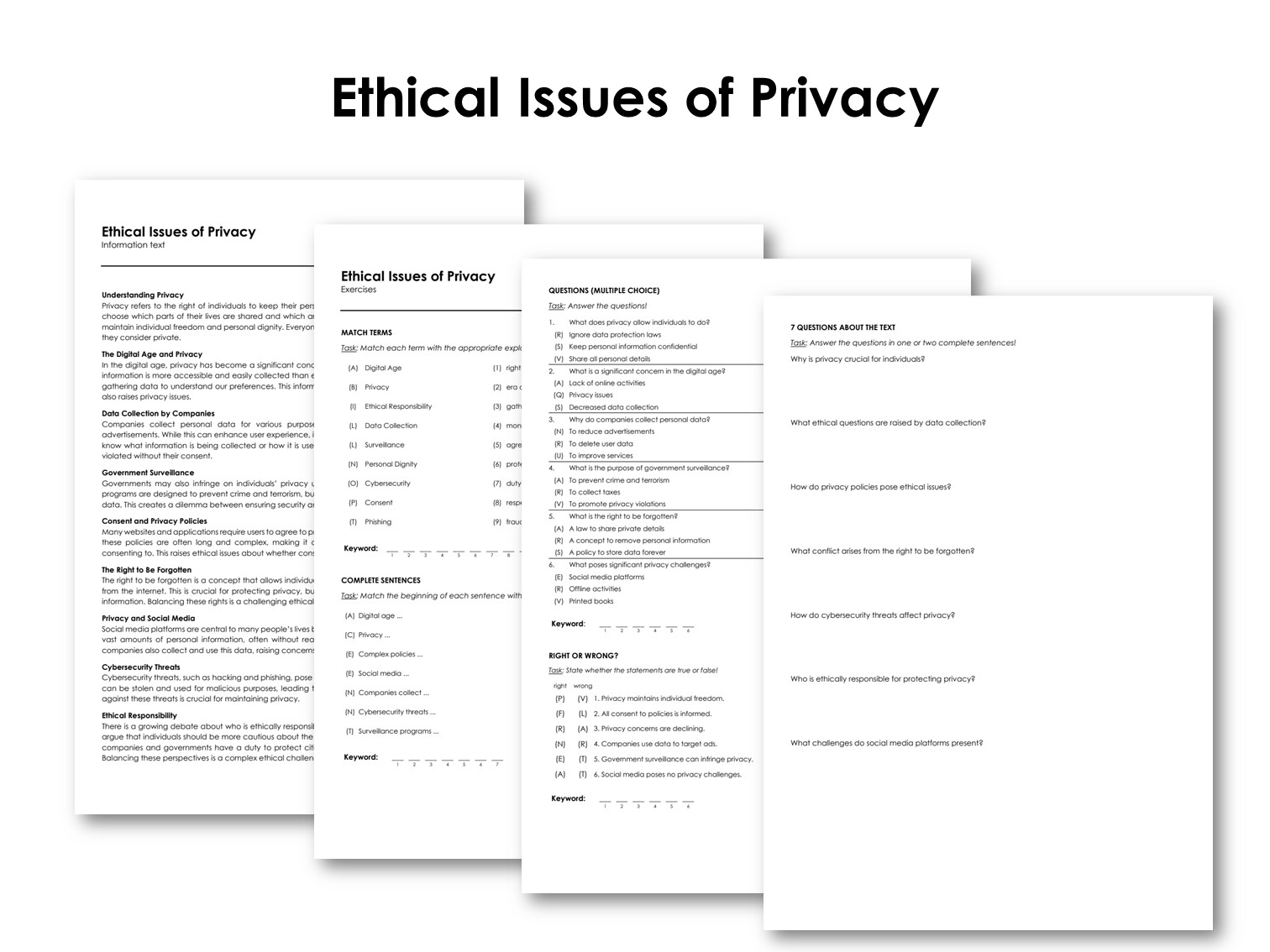 Ethical Issues of Privacy