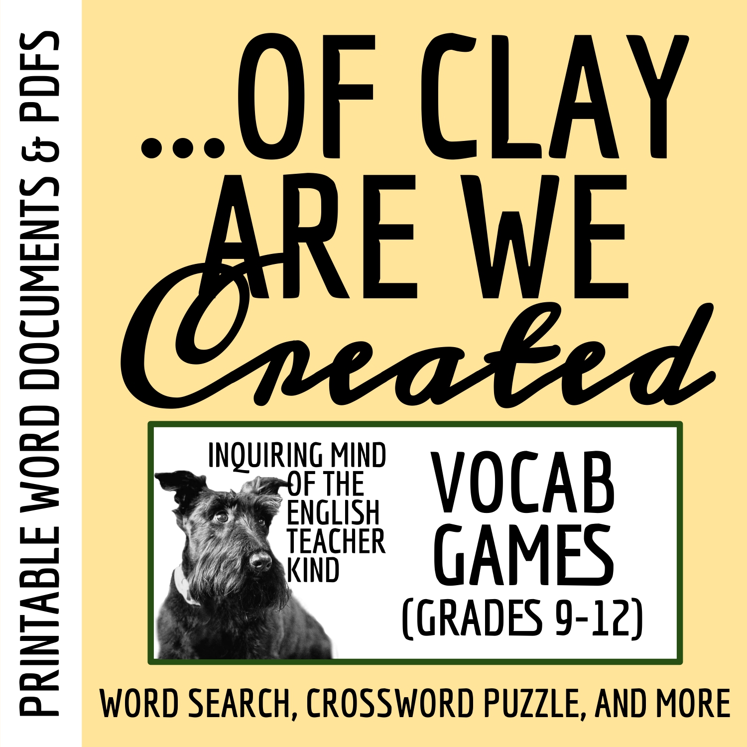 "And of Clay Are We Created" by Isabel Allende Vocabulary Games for High School
