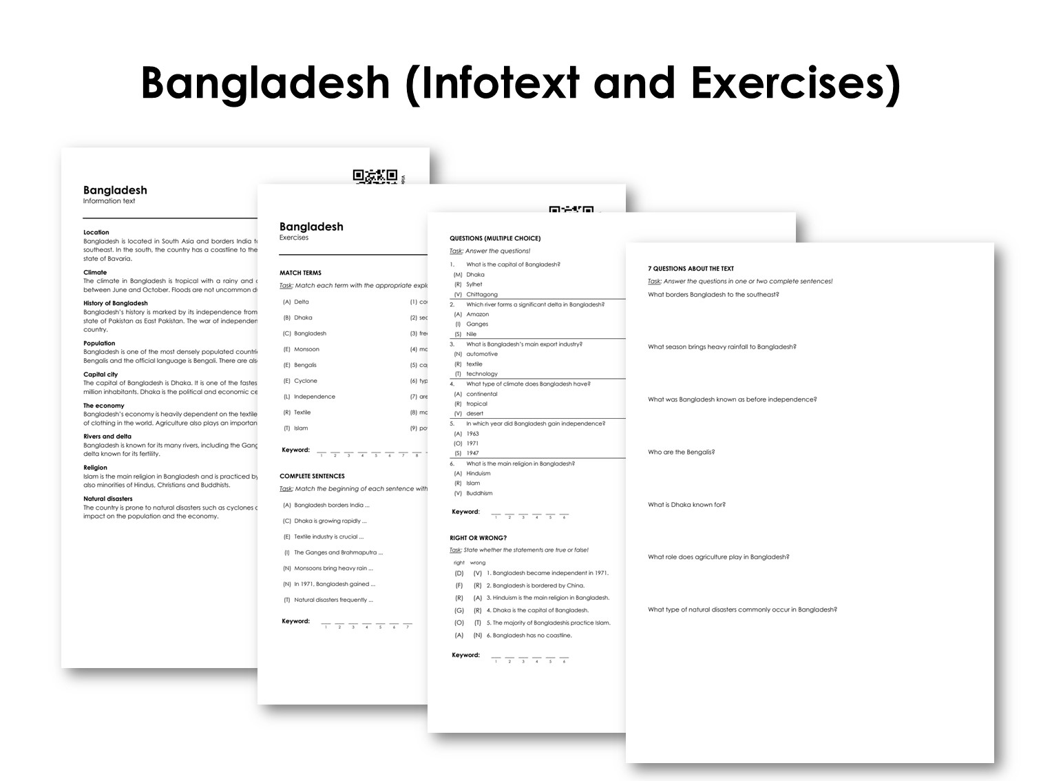 Bangladesh (Infotext and Exercises)