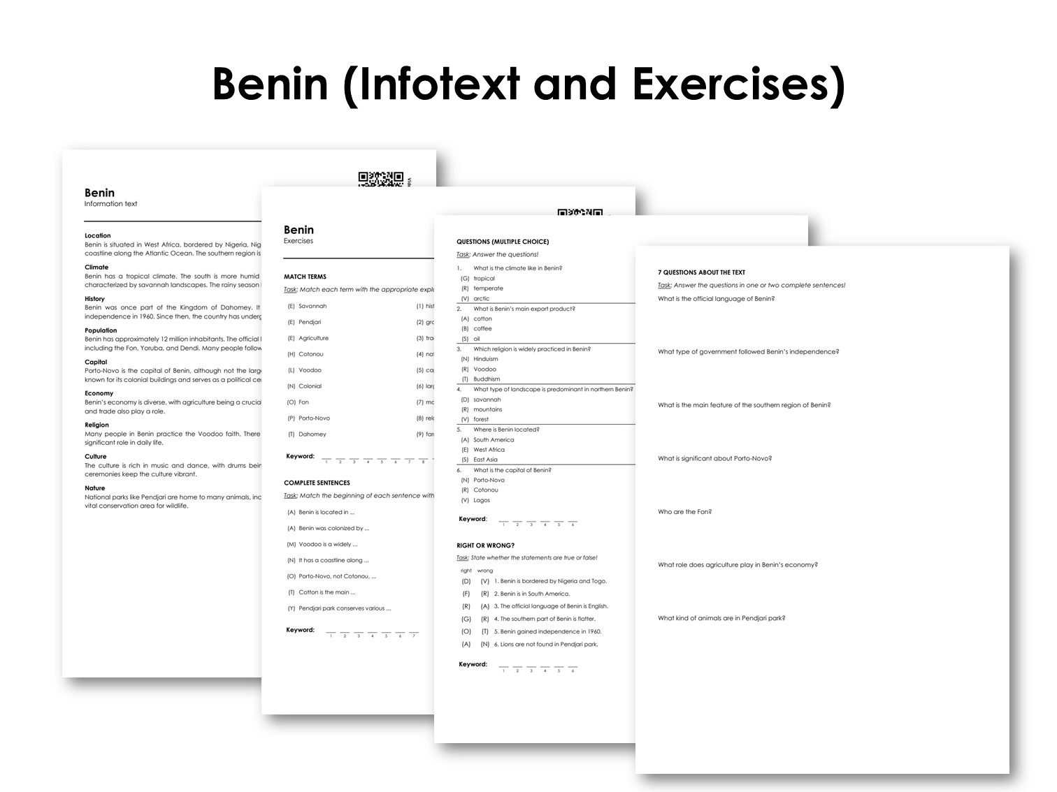 Benin (Infotext and Exercises)