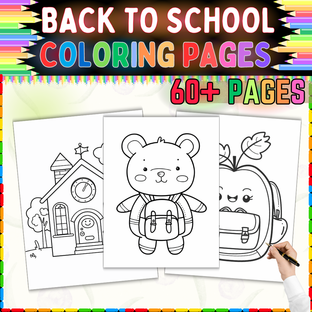 60+ Back to School Coloring Sheets for Kids | Printable Activity Pages for Fun and Learning