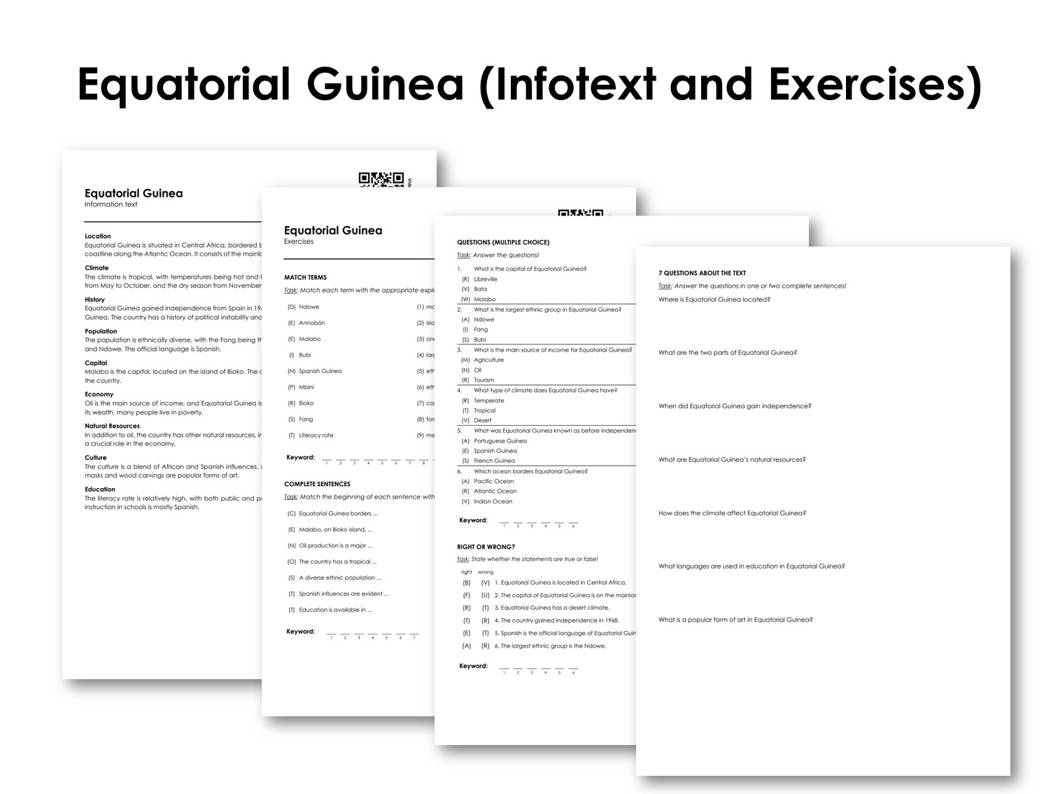Equatorial Guinea (Infotext and Exercises)