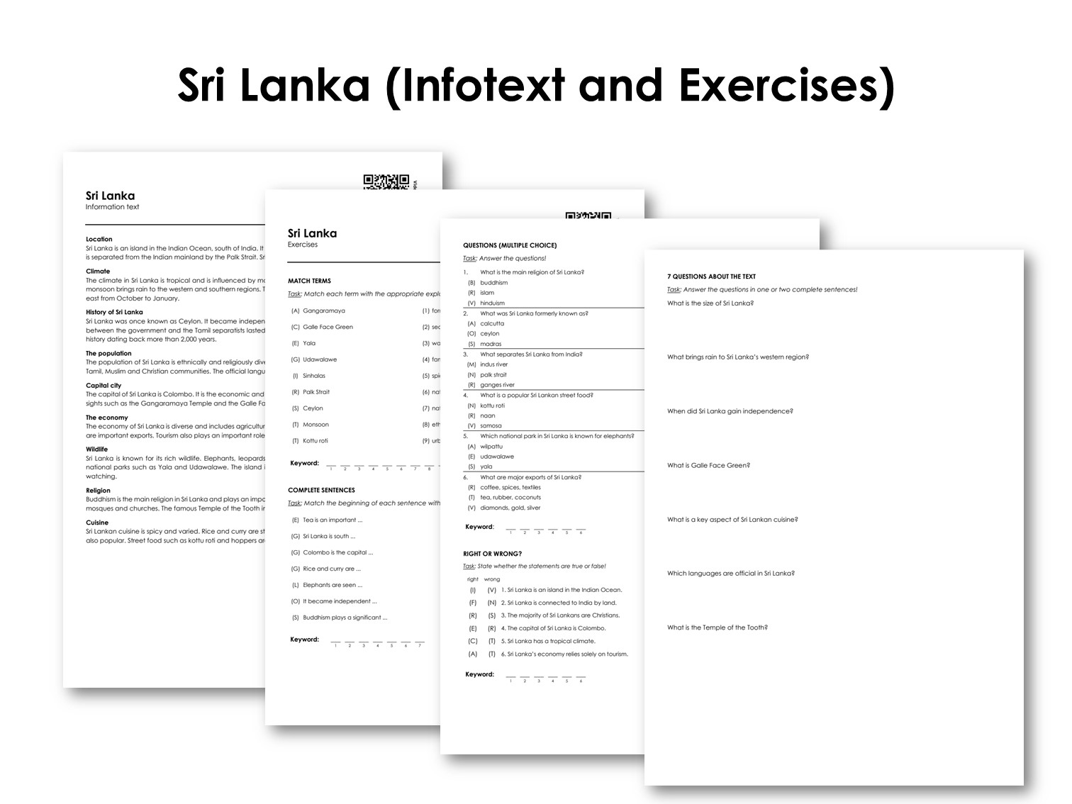 Sri Lanka (Infotext and Exercises)