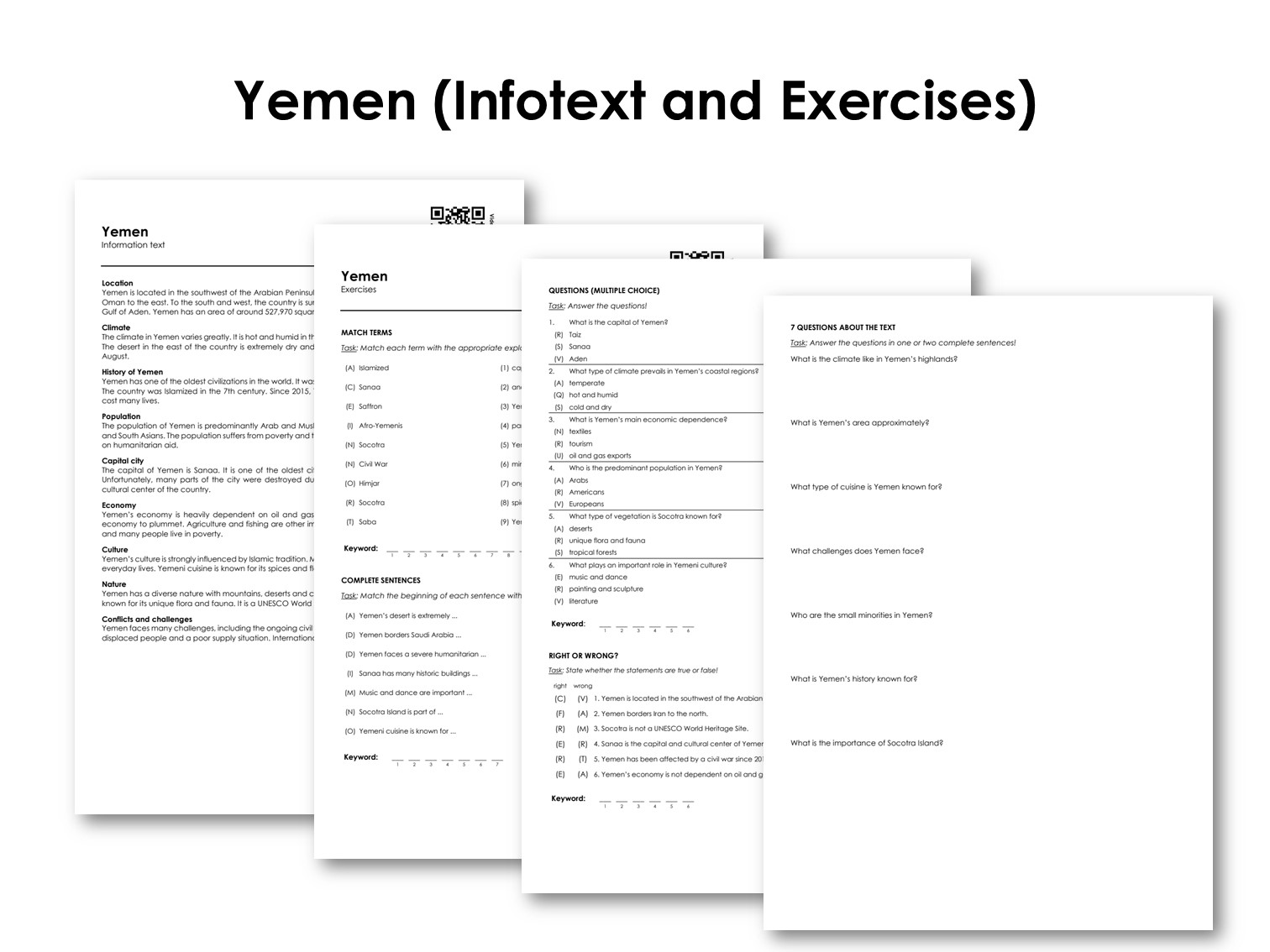 Yemen (Infotext and Exercises)