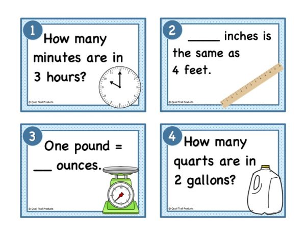 Converting Units of Measurement Task Cards and Power Point Slides ...
