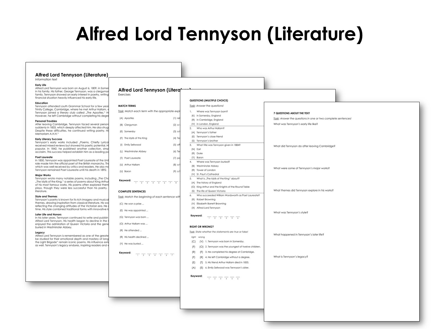 Alfred Lord Tennyson (Literature)
