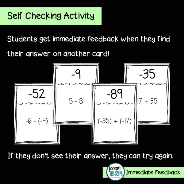 Integer Addition and Subtraction Scavenger Hunt TEKS 6.3D, 7.3A | Made ...