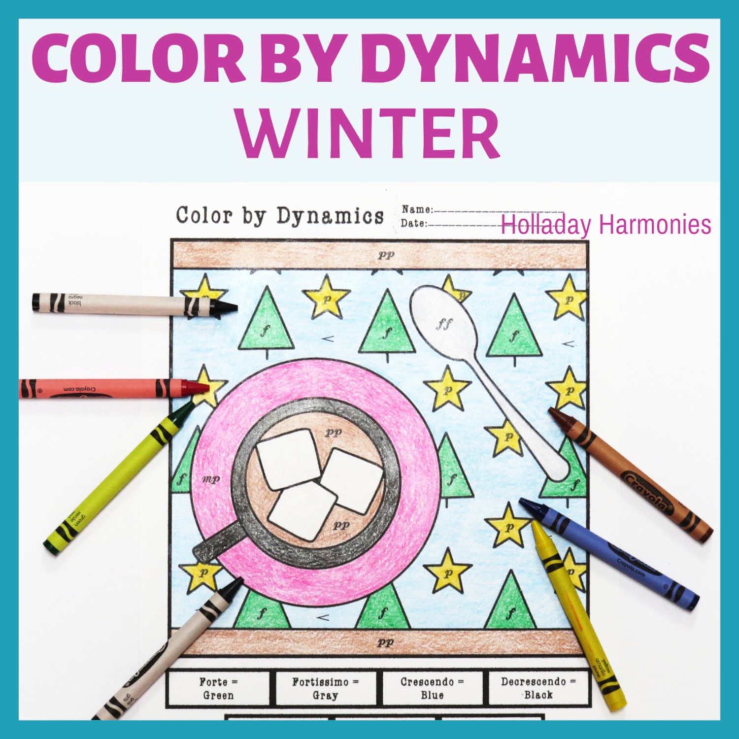 Christmas Themed Color by Rhythm | Christmas Music Activities - Made By ...