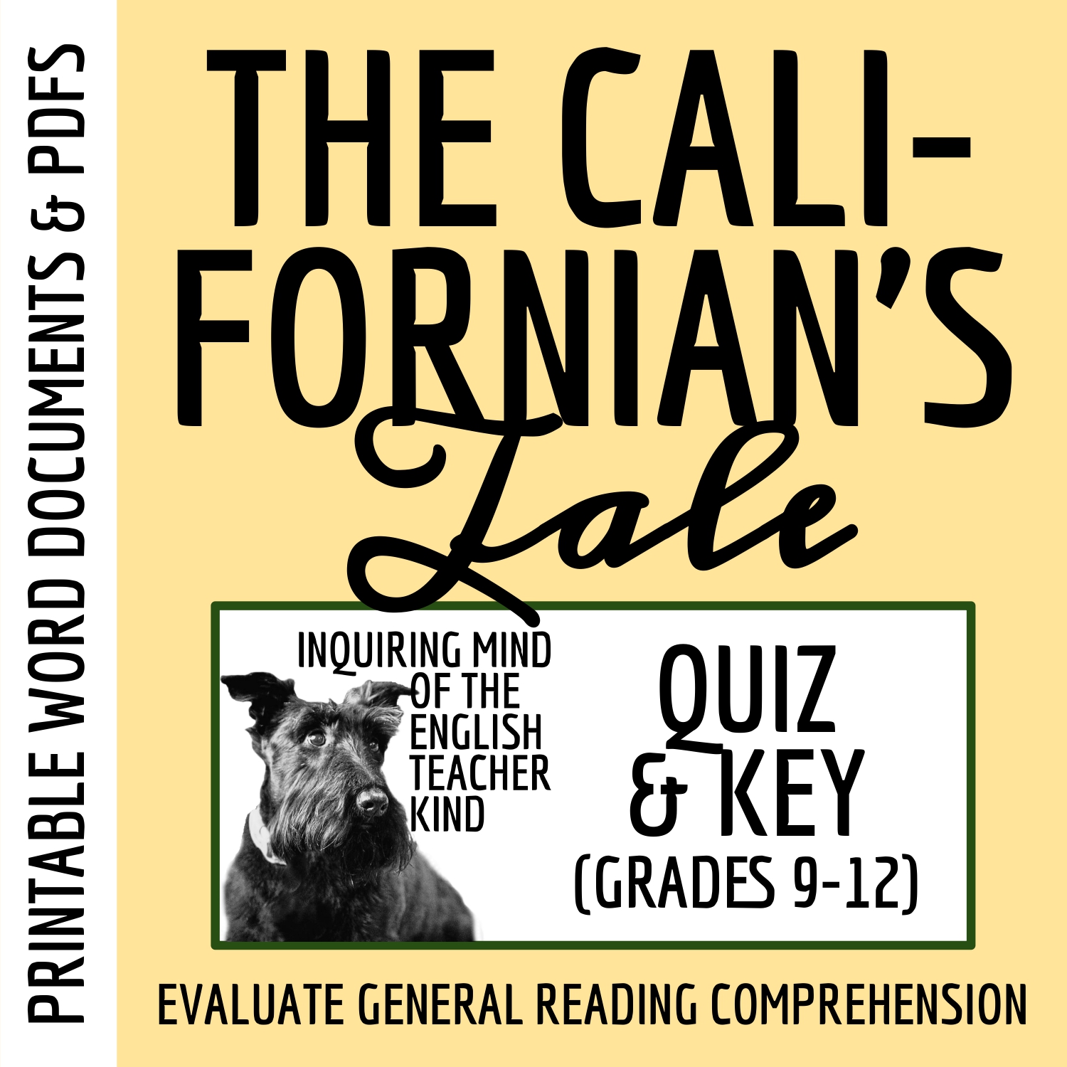 "The Californian's Tale" by Mark Twain Quiz and Answer Key for High School