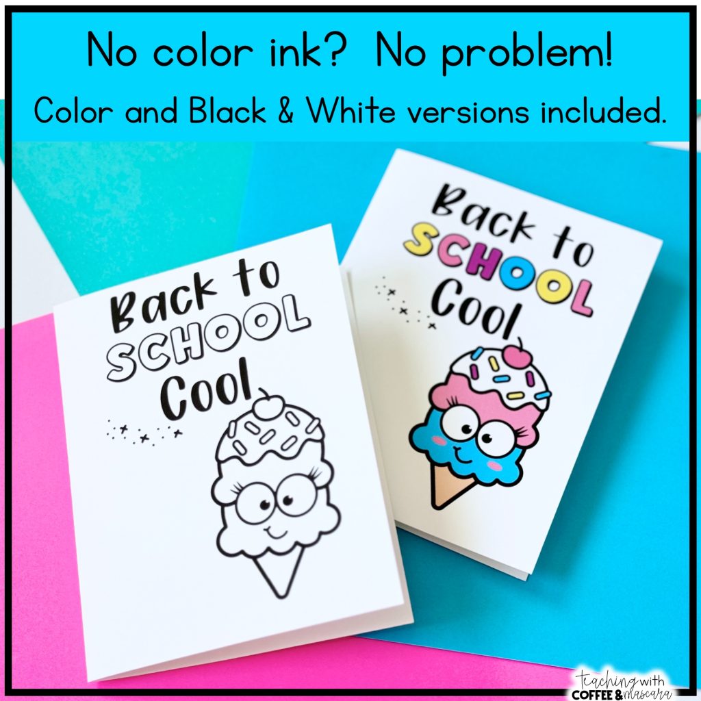 Gift from Teacher - Printable Back to School Card - Cards for the ...