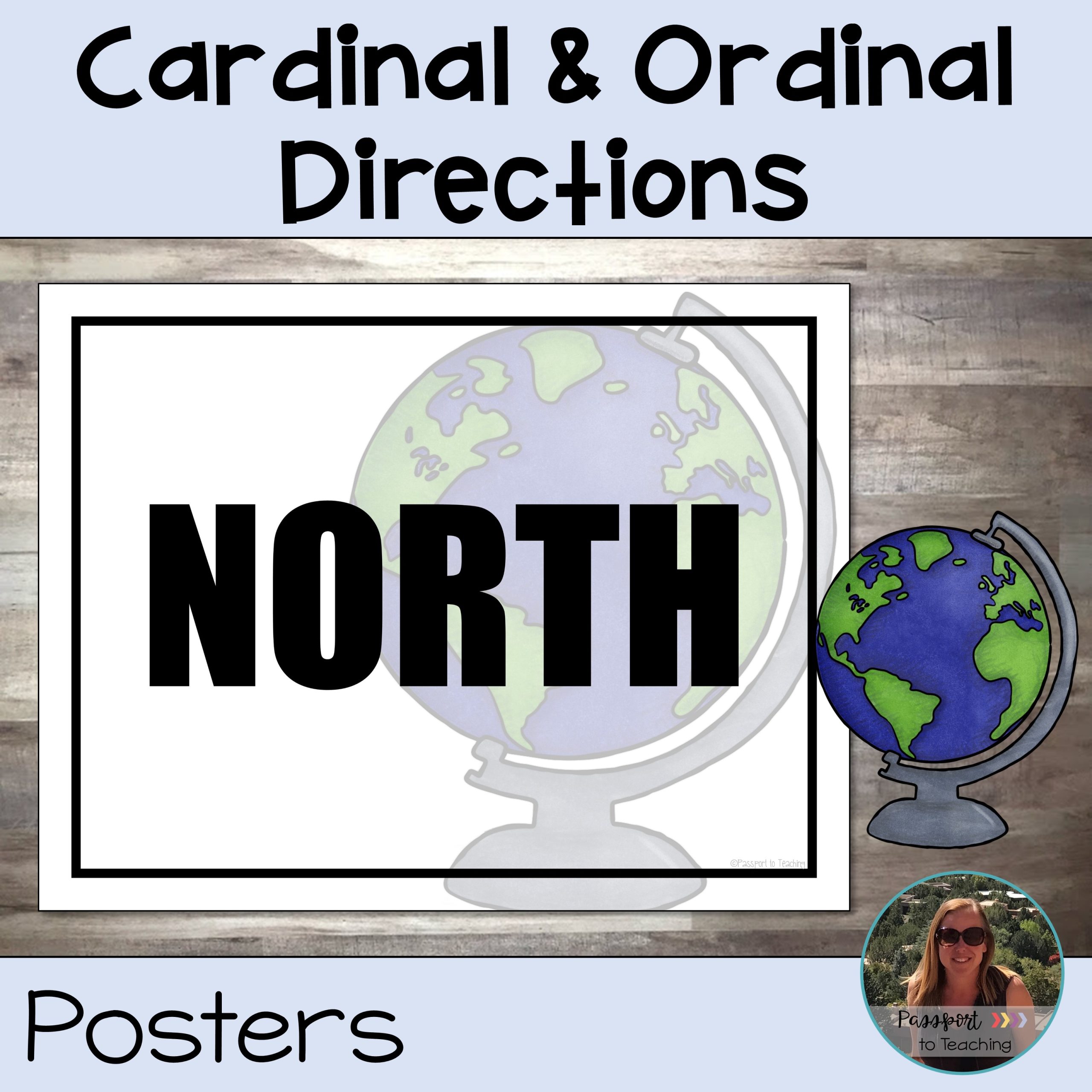 Cardinal and Ordinal Directions Signs - Posters