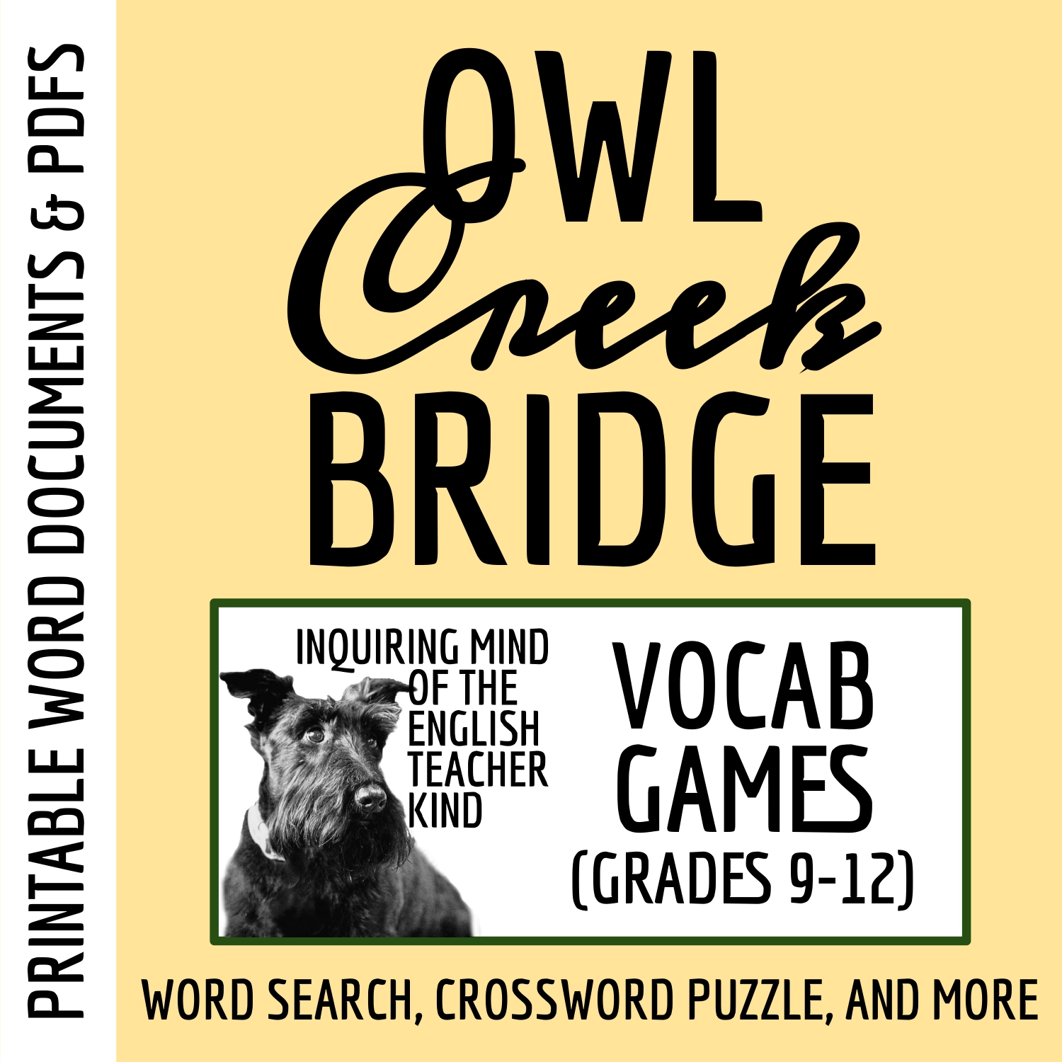 "An Occurrence at Owl Creek Bridge" by Ambrose Bierce Vocabulary Games