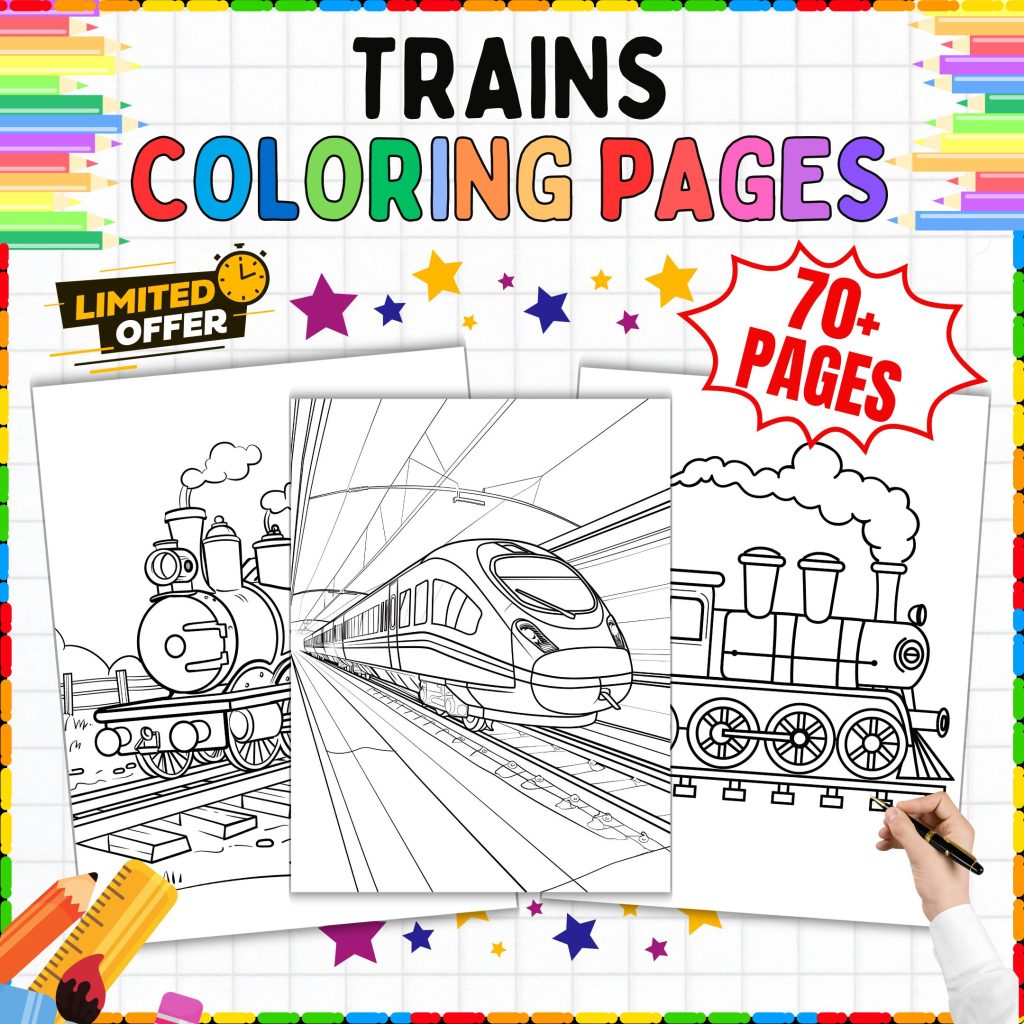 70+ Train Coloring Pages: Printable sheets for PreK - 2nd Grade ...